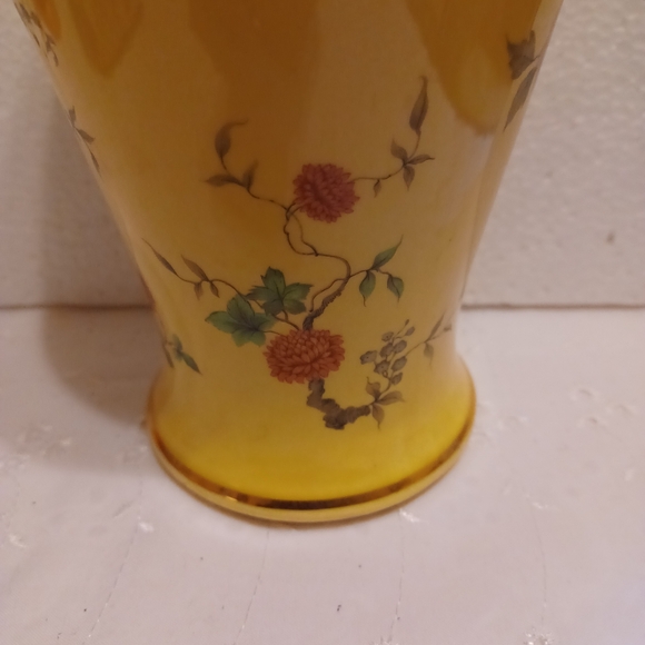 HYALYN Pottery Vase #823 Made in Hickory, NC Floral Chinoserie Style - Picture 10 of 14